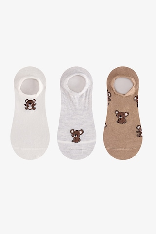 Penti Kahve Little Bear 3 Çift Sneaker Çorap