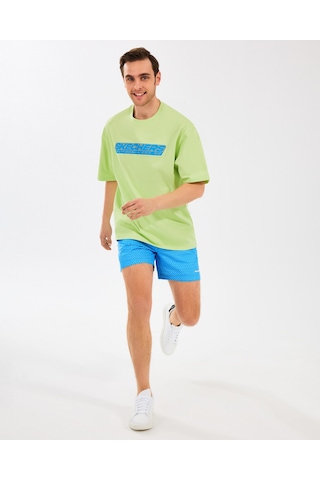 Skechers M 5 Inch Allover Print Swimshort Erkek Mavi Deniz Şortu S2510008-400 Mavi