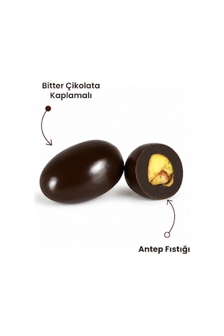 Bitter Çikolatalı Antep Fıstığı Draje 500 G