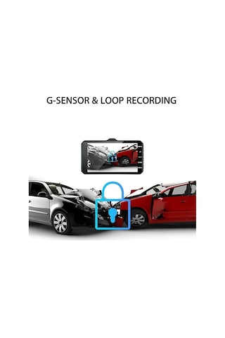 Mb-300 1296p 4" Ips Dokunmatik Ekran Araç İçi Çift Kamera Gece Gö