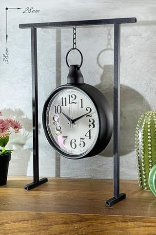 Dekoratif Metal Masa Saati 120