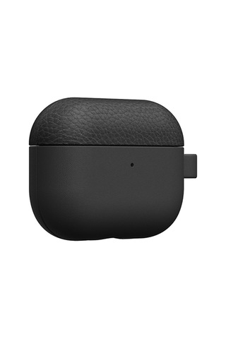 Apple Uyumlu AirPods Pro 3 Amazingthing Glamour Classique Serisi Deri Tasarımlı Kapak Siyah Siyah