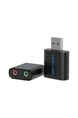 Vention USB 2.0 Ses Kartı Siyah