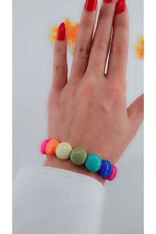 Bhs Life Kadın Lastikli Tasarım Karışık Renkli Bileklik Çok Renkli