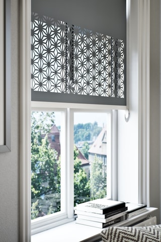 Neya Lazer Kesim Mat Stor Perde, Lazer Kesimli Klasik Serisi, C-181004 Antrasit Renk