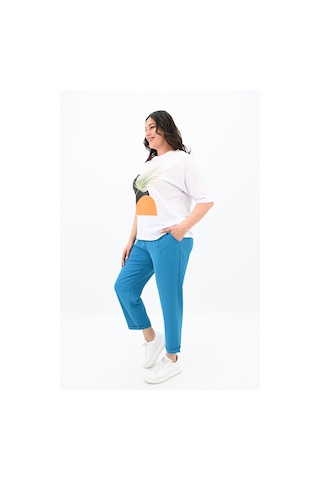 Kadın Büyük Beden Baskı Detaylı T-shirt Takım 8105-24 001