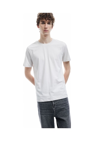 Koton Pamuklu Kısa Kollu Bisiklet Yaka Erkek Basic Tişört Gri 6wam10062hk Gri