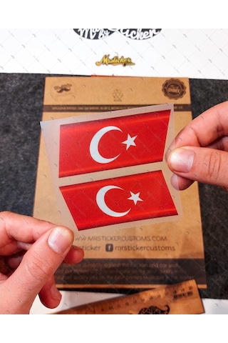 Bay Etiket Rfhlm64 Reflektif Ay Yildiz Sticker Simetrik 2Li Set