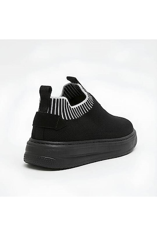 Daytex 1110 Erkek Slip-on - Full Triko Örgü Sneaker Siyah