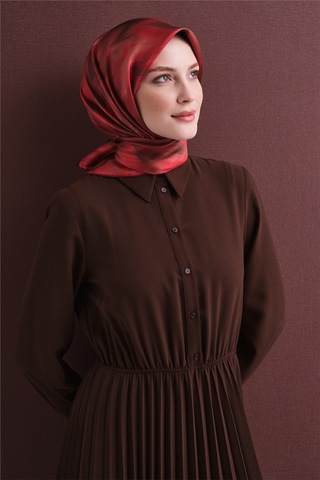 Armine Sura İpek Eşarp 2026-2027 - Sonbahar Kış-asm9605 Kırmızı
