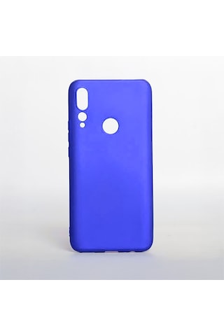 Techaks Huawei Y9 Prime 2019 Kılıf Tchs Premier Silikon Kapak - Saks Mavi Mavi