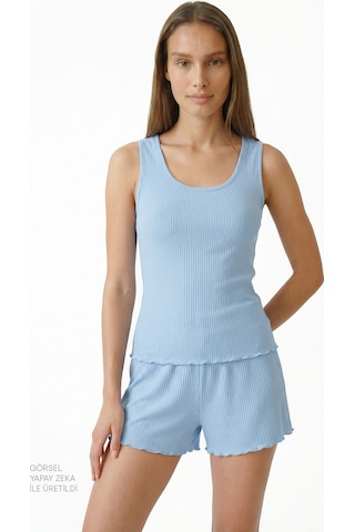 Penti Mavi Ella Solid Şort Pijama Altı