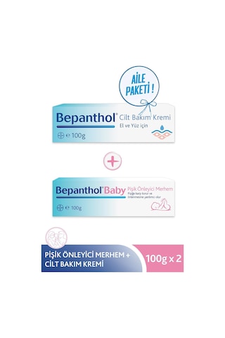 Bepanthol Pişik Önleyici Merhem 100 G + Bepanthol Cilt Bakım Kremi 100 G
