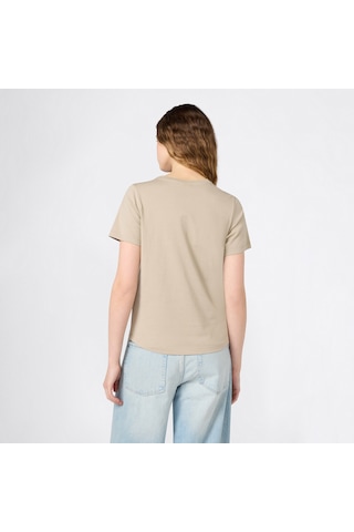 Champion Ss Regular Fit Kadın Bej T-shirt 118408 5559697