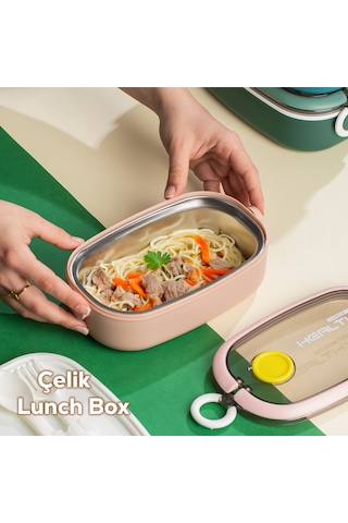 Posima 3114 Stainless Steel Vakumlu Lunch Box Sefer Tası  Pembe