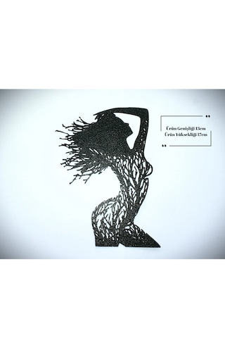 Ağaç Kadın Duvar Süsü Siyah