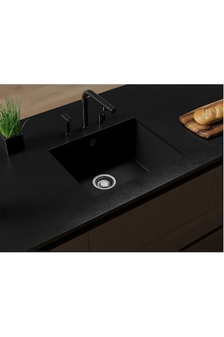 Black Stone Petra 50 x 40 Siyah Granit Eviye