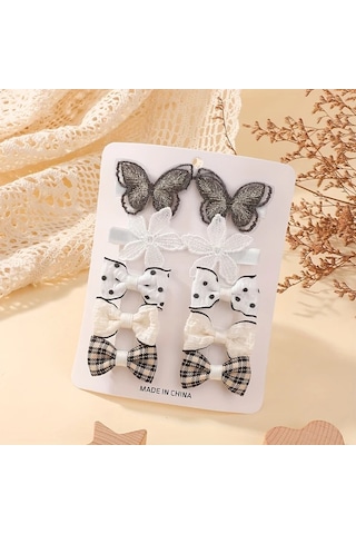 Willowhaven 10 Adet Bohemian Tarzı Çiçekli Fiyonk Saç Aksesuar Seti - Renk 2 Desenli Ve Düz Renk-2