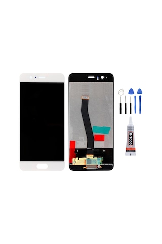 Huawei P10 Beyaz Uyumlu Lcd Ekran Dokunmatik Tamir Seti Yapıştırcı Set Yedcom