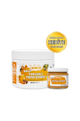 Mustang Nutrition Ballı Tarçınlı Crunchy Fıstık Ezmesi 350 Gr 24,40 Gr Protein + 40 Gr Fıstık Ezmesi Hediyeli