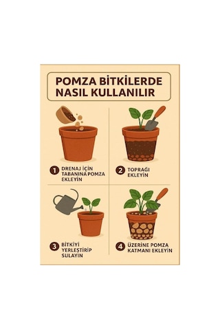 Hüskon Ticaret Plant Home 5 Litre Kırmızı Pomza Taşı 5-15 Mm Volkanik Cürüf Özellikli Ürün 5 L