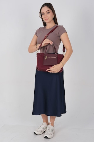 Silver Polo Sp1213 Kadın El Çantası Saten Bordo-bordo