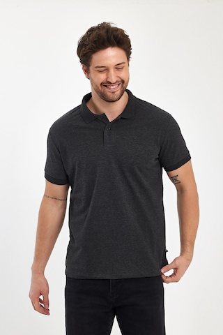 Nemonti Premium Penye Polo Yaka T-shırt Antrasit