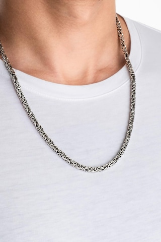 Gladius Gücü Oksitli 60 Cm Gümüş Erkek Kral Zincir Kolye Gri