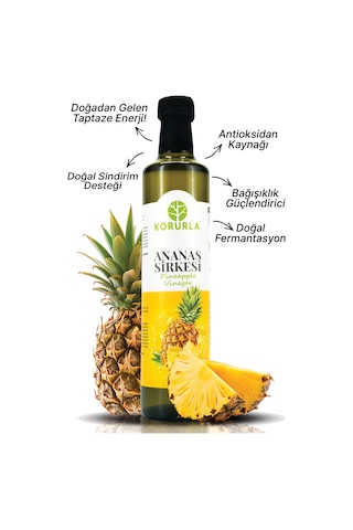 Ananas Sirkesi Doğal Fermantasyon Pineapple Vinegar 500 Ml