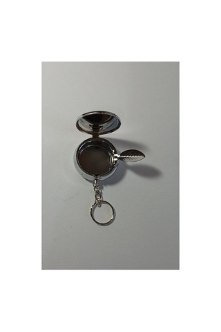 Mini Cep Küllüğü Anahtarlıklı - Taşınabilir Cep Küllüğü 5cm - İstanbul Desenli Kapaklı Metal Mini Kül Tabağı
