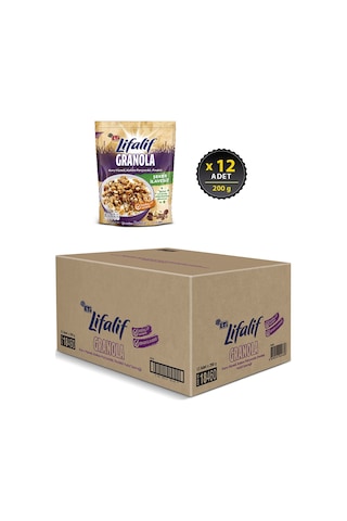 Eti Lifalif Granola Kuru Vişneli Kakao Parçacıklı Fındıklı 12 x 200 G