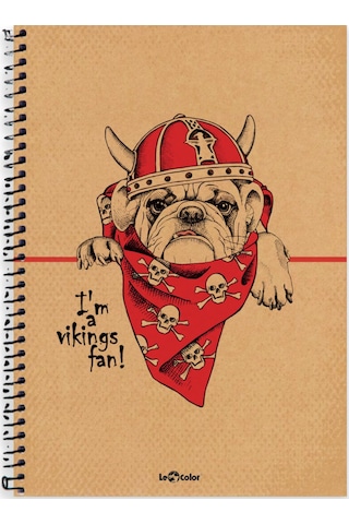 4'lü Okul Defteri Seti 17x24 Eco Kraft Düz 200 Sayfa Karışık