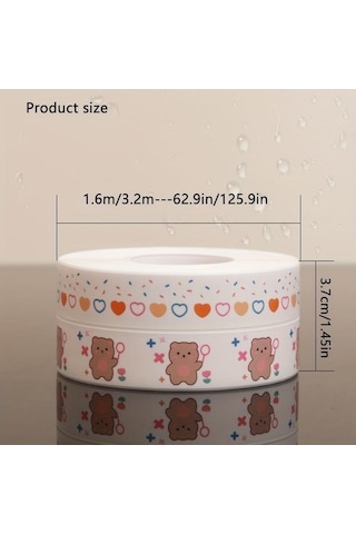 Pazly 1 Rulo Karikatür Kalafat Şerit, Kendinden Yapışkanlı Mutfak Tezgahı Mastik, Sızdırmazlık Bandı, Banyo Ve Tuvalet Dekorasyonu 56672336 Diğer