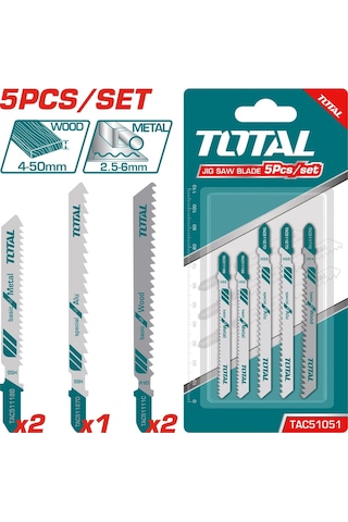 Total Dekupaj Testere Bıçağı Seti - Tac51051 Total Dekupaj Testere Bıçağı Seti - Tac51051