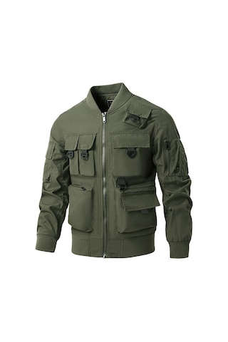 Sımıcg Erkek Çok Cepli Su Geçirmez Ceket - Yeşil