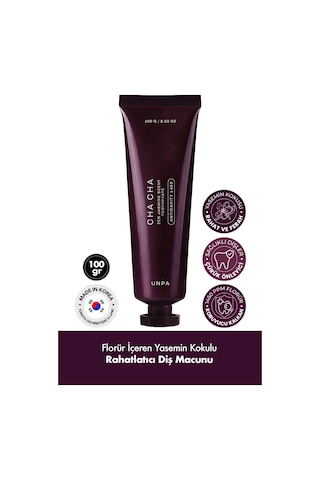 Unpa Florür İçeren Yasemin Çiçeği Vegan Kore Diş Macunu UNPA Cha Cha Zen Jasmine Toothpaste
