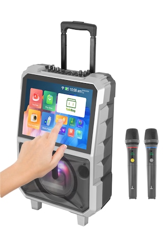 Talkbag Dokunmatik Ekranlı Taşınabilir Hoparlör Sistemi Usb-wıfı-çift Mikrofonlu