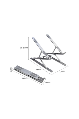 Çift Katlı Ayarlanabilir Notebook Laptop Alüminyum Stand