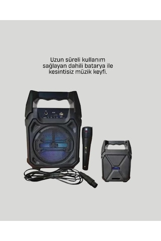 15w Güçlü Ses Çıkışlı Bluetooth Hoparlör Fm Radyo Ve Mikrofon Des