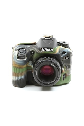 Easycover Nikon D7100/D7200 Silikon Kılıf Ecnd7100C (Kamuflaj)