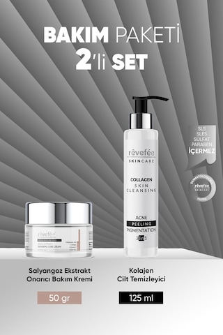 Salyangoz Ekstraktlı Onarıcı Bakım Kremi & Kolajen Cilt Temizleyici Likit Peeling Salyangoz Ekstraktlı Onarıcı Bakım Kremi & Kolajen Cilt Temizleyici Likit Peeling