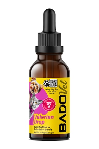 Bado Valerian Drop Kedi Ve Köpekler İçin Sakinleştirici Damla 50 Ml