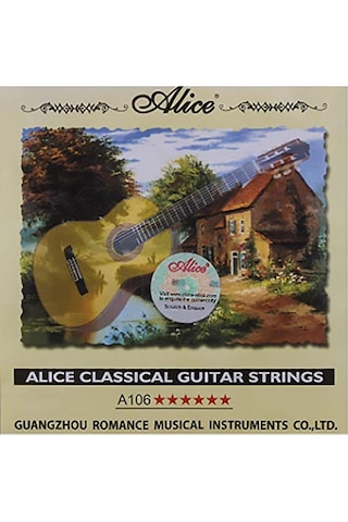 Alice A106 Klasik Konser Gitarı Telleri, Naylon, Sert Tension