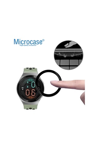 Microcase Huawei Watch GT 2E 46 MM Tam Kaplama 3D Pet Ekran Koruyucu ZR Siyah