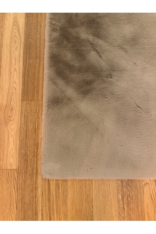 Ultra Soft Bej Yumuşak Dokulu Peluş Halı Dikdörtgen