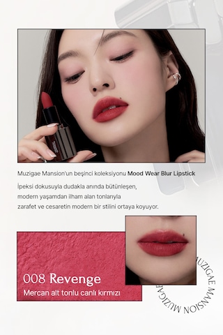 Muzigae Mansion Moodwear Blur Lipstick 008 Revenge