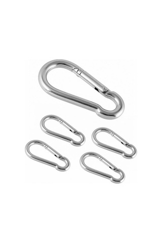 Lüks Karabina Paslanmaz Krom. 304 Kalite. Marin Tip 12mm