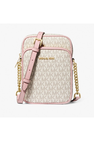 Michael Kors Jet Set Travel Kadın Logolu Çapraz Omuz Çantası 35f1gtvc2b Vanilla Blush Signature Krem