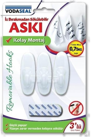 Vodaseal Iz Bırakmaz 3 Lü Oval Askı Hs-09