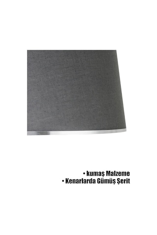 Antrasit Gümüş Şeritli Lambader Şapkası ANTRASİT